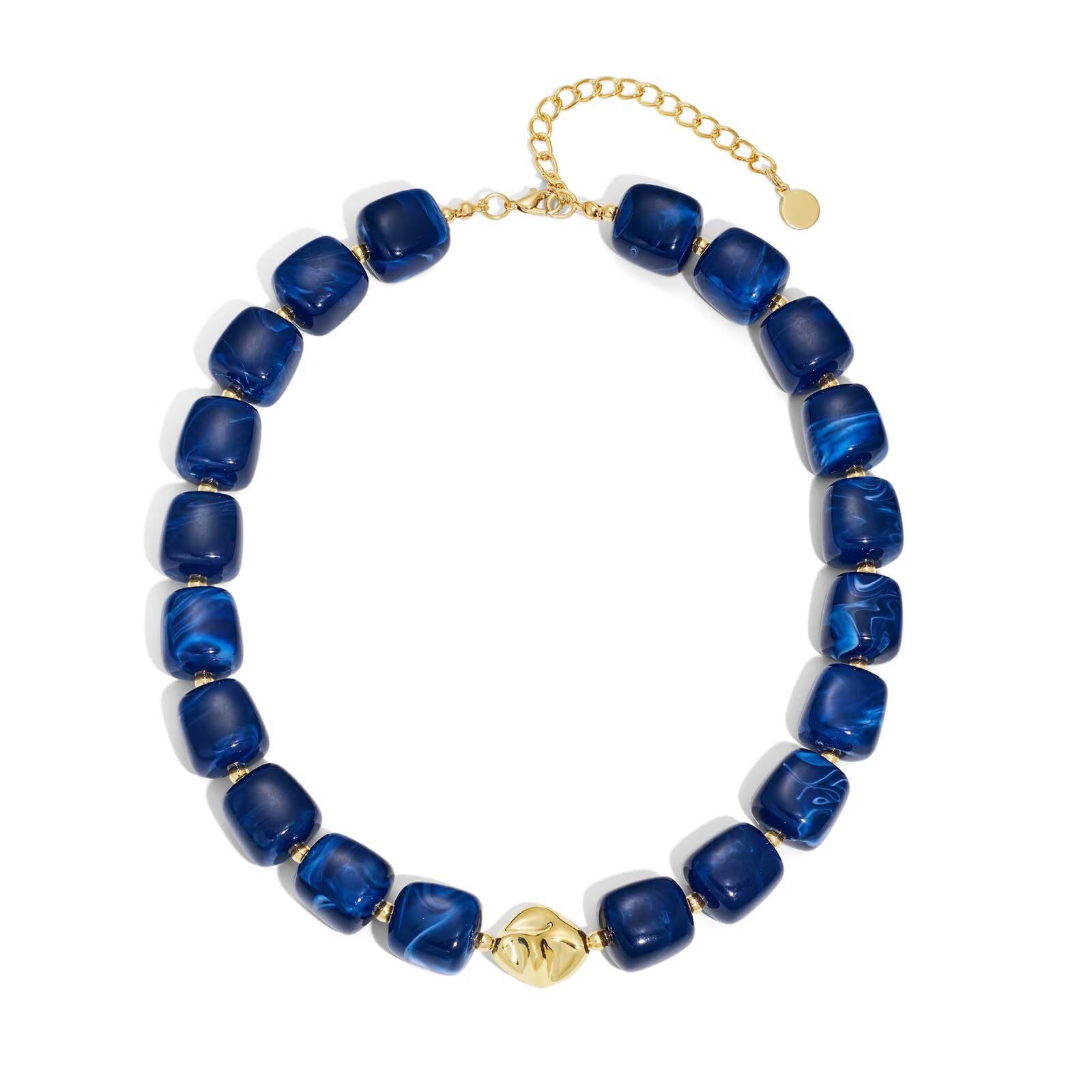 Bohemian-style Multicolor Resin Bead Necklace