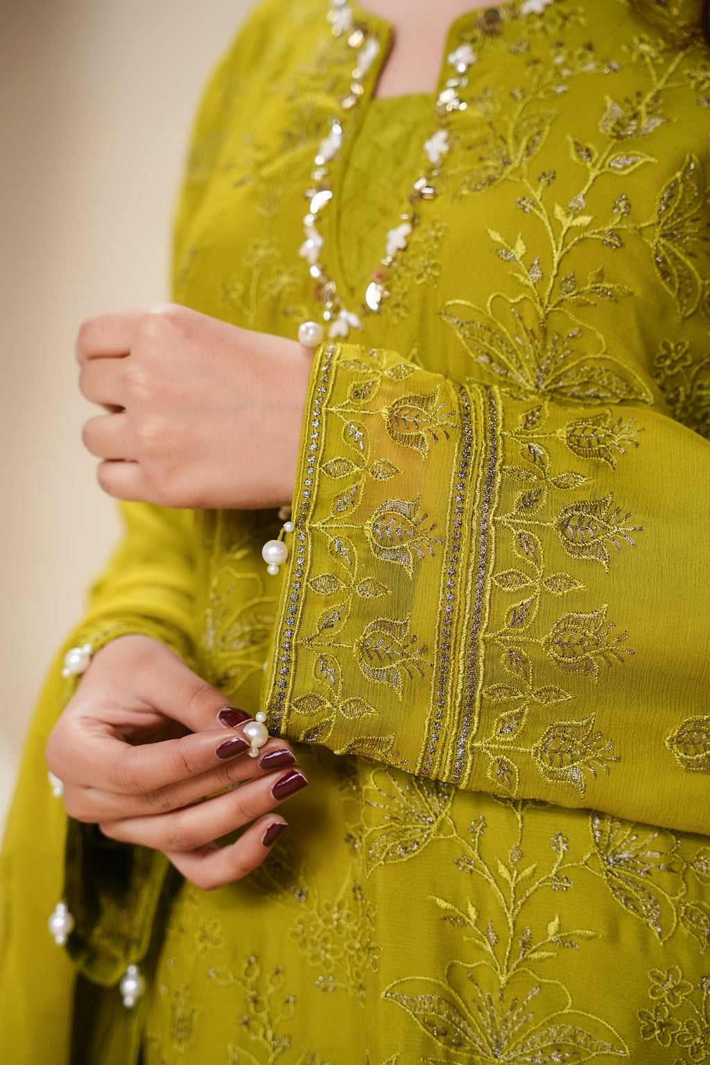 Husan e Jahan - Luxury Chiffon Outfit with Chiffon Dupatta
