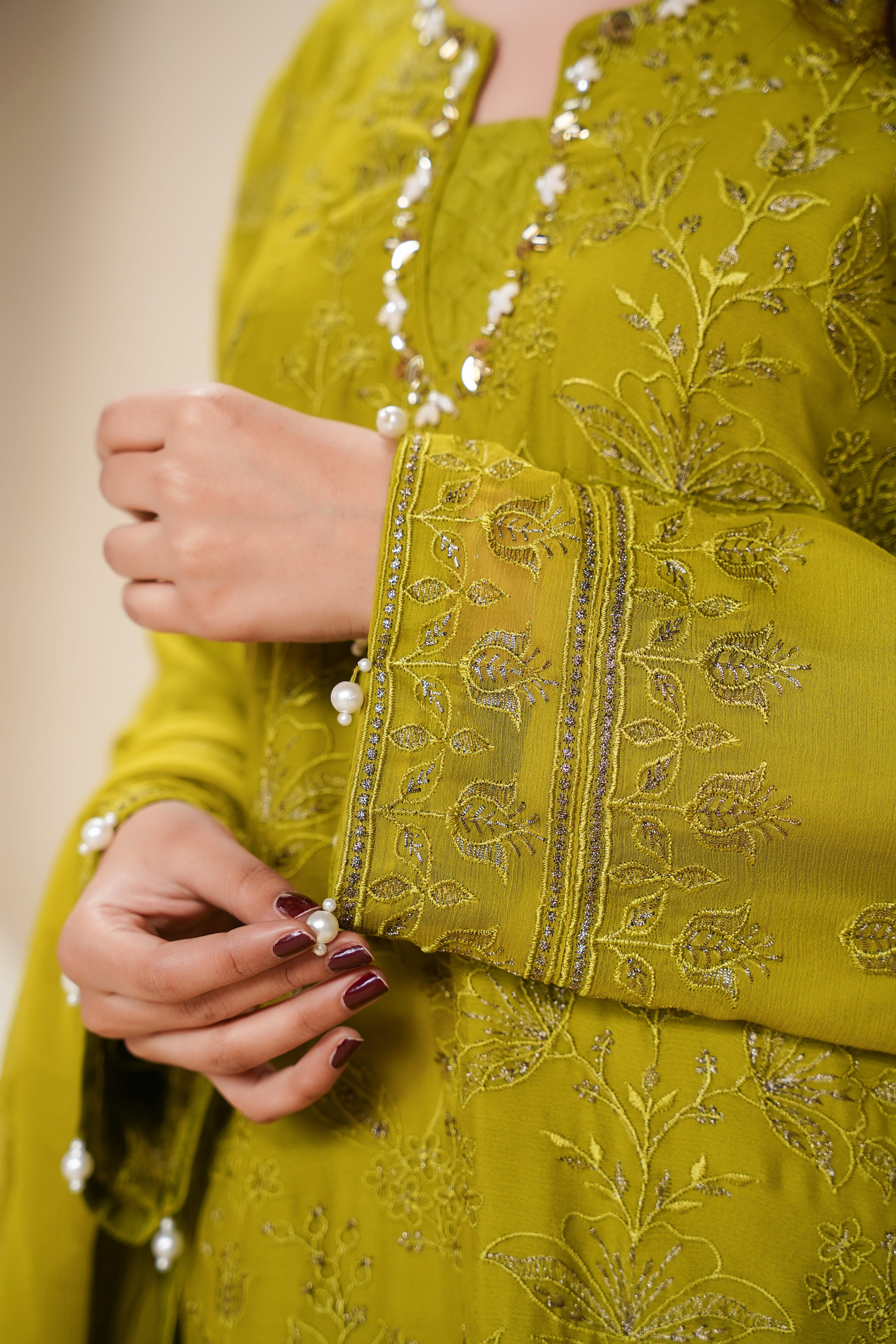 Husan e Jahan - Luxury Chiffon Outfit with Chiffon Dupatta