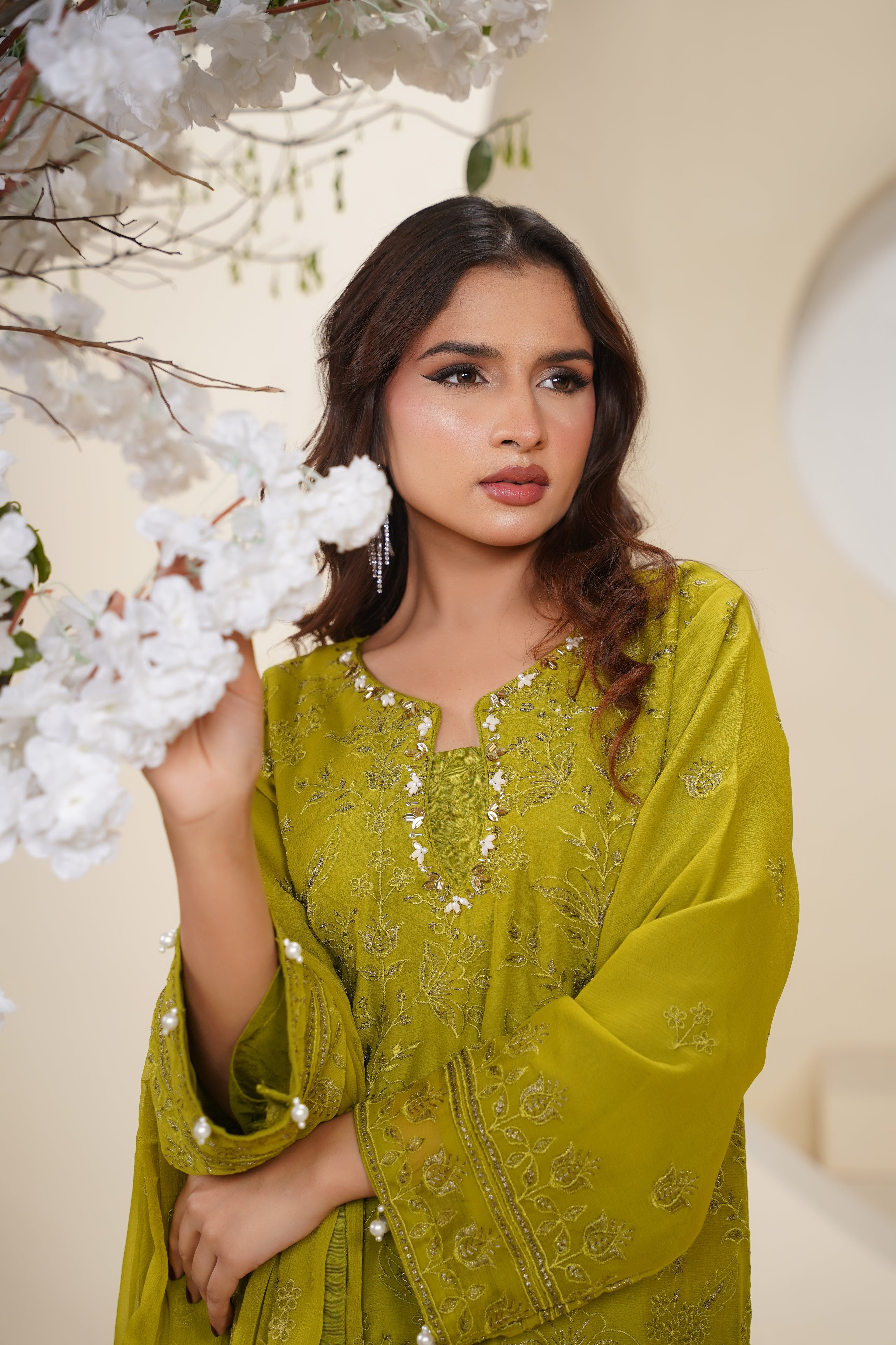 Husan e Jahan - Luxury Chiffon Outfit with Chiffon Dupatta
