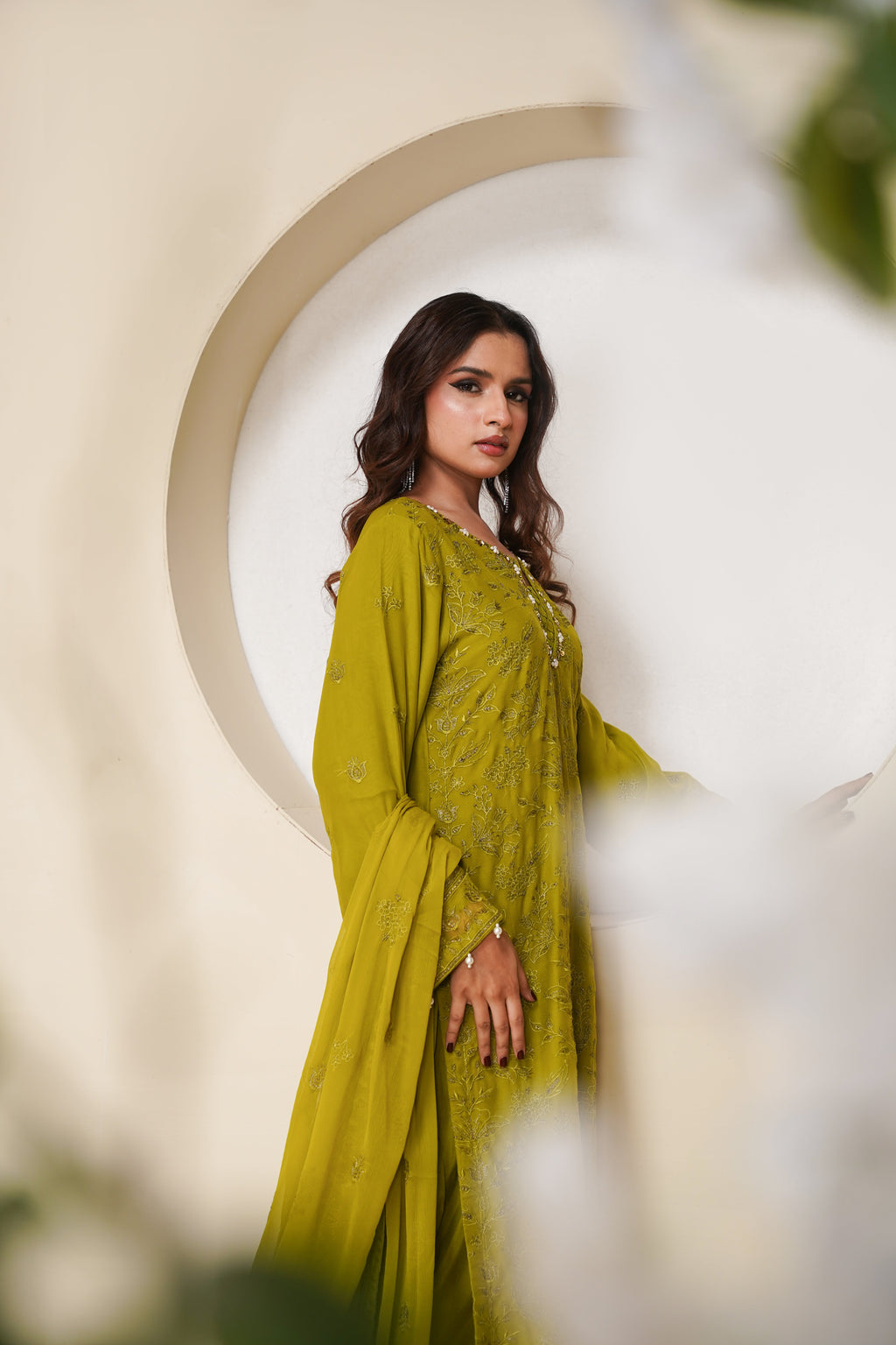Husan e Jahan - Luxury Chiffon Outfit with Chiffon Dupatta