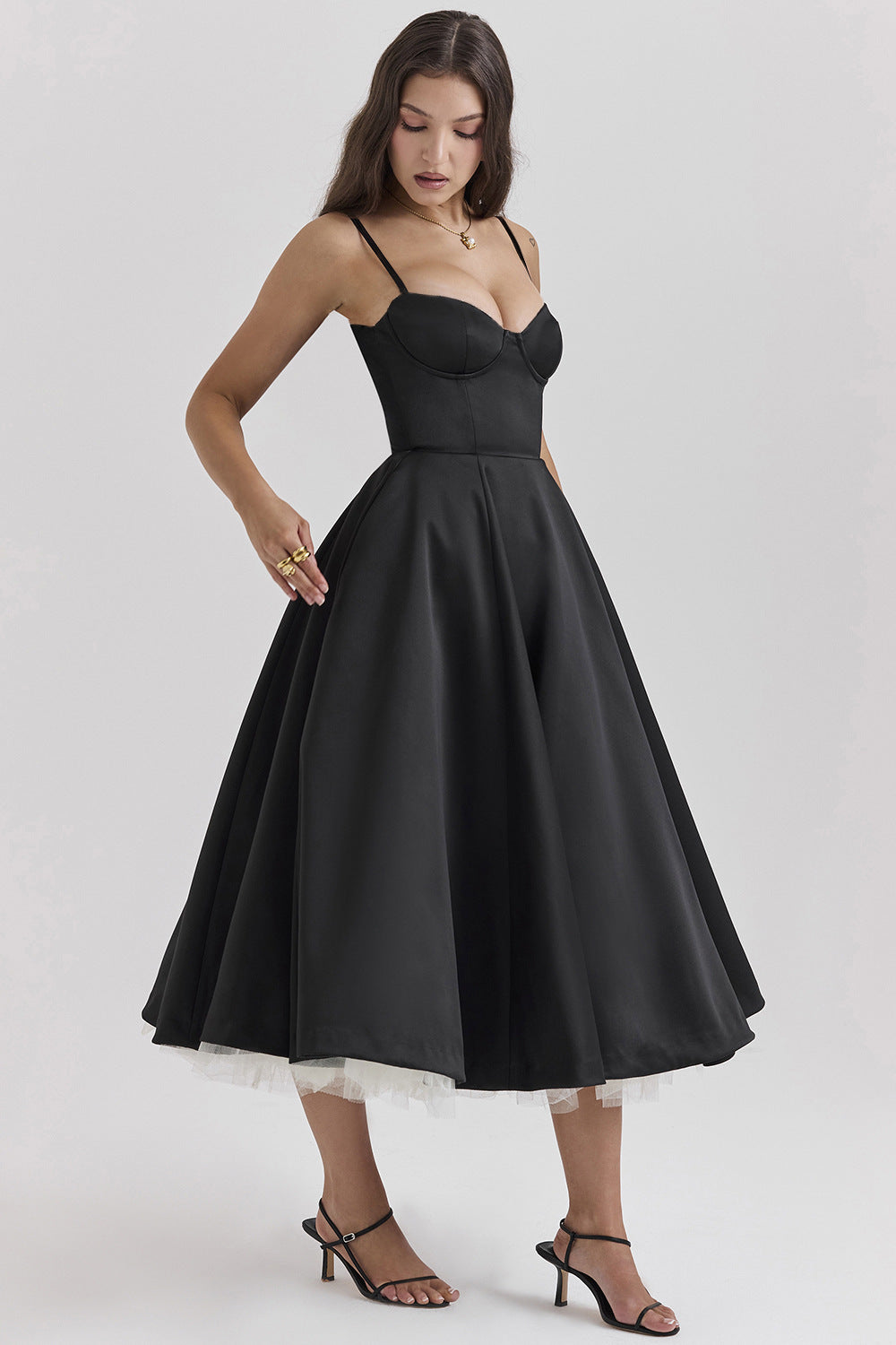 Mesh Maxi Double-layer Slip Dress