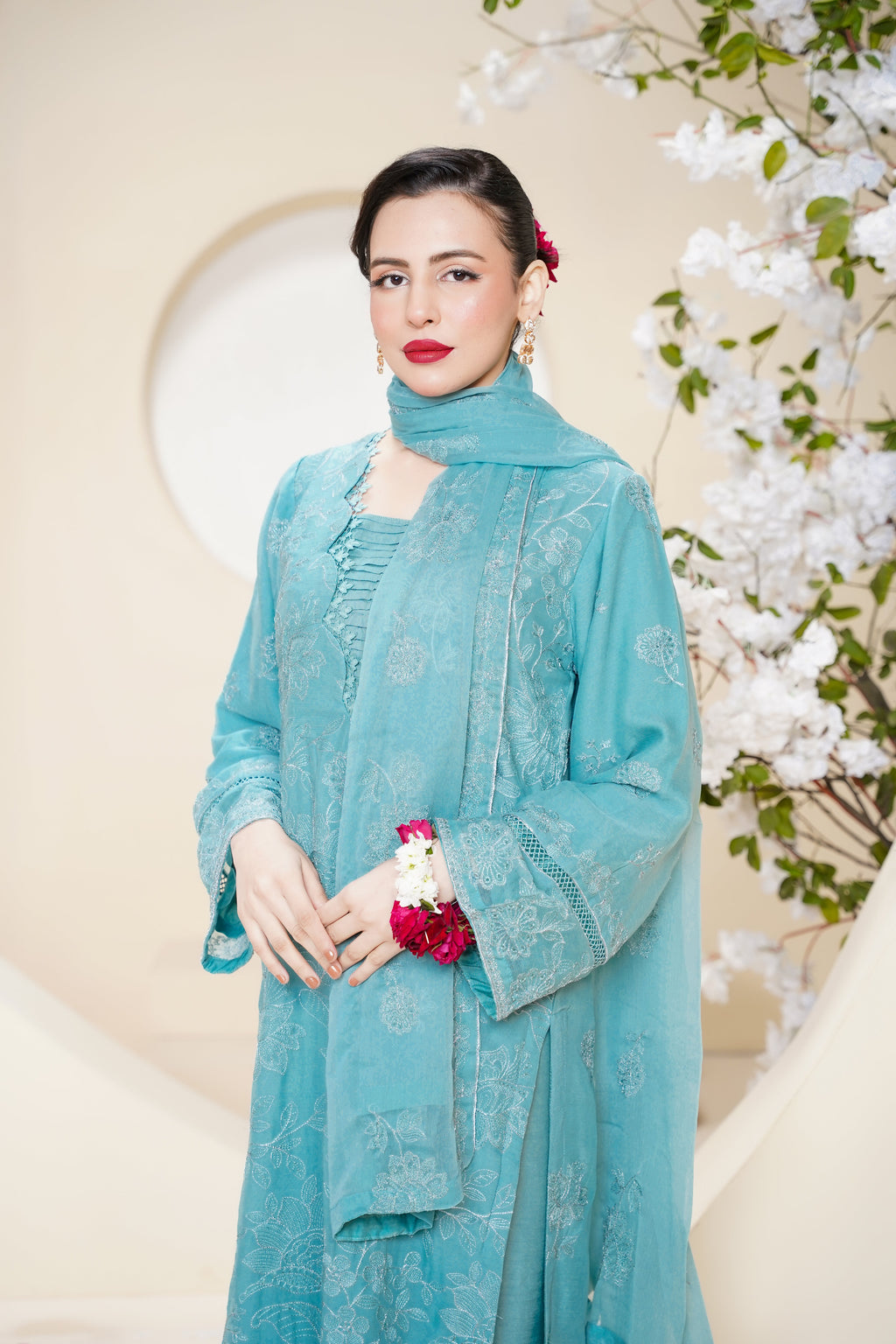 Husan e Jahan - Luxury Chiffon Outfit with Chiffon Dupatta