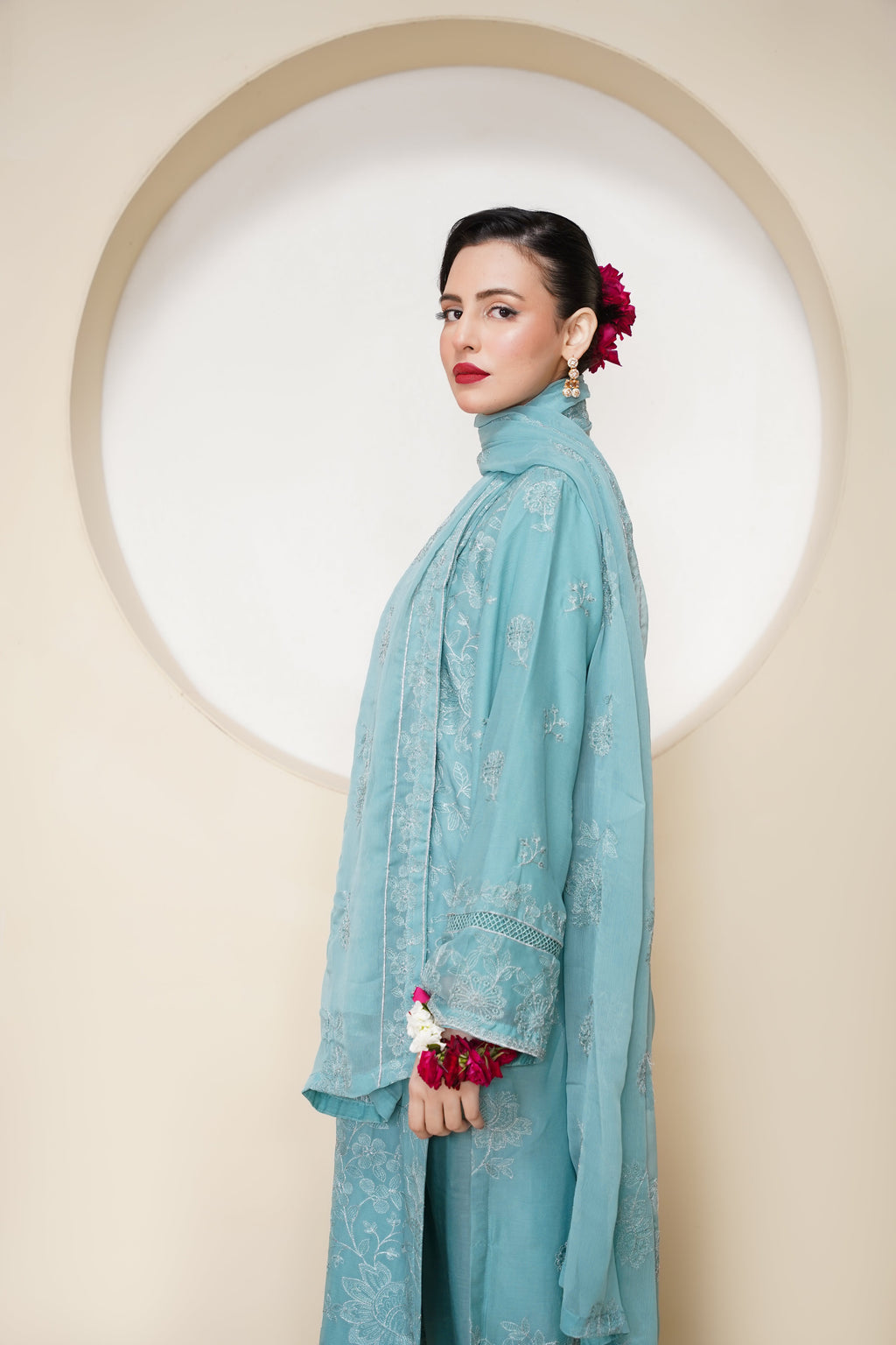 Husan e Jahan - Luxury Chiffon Outfit with Chiffon Dupatta