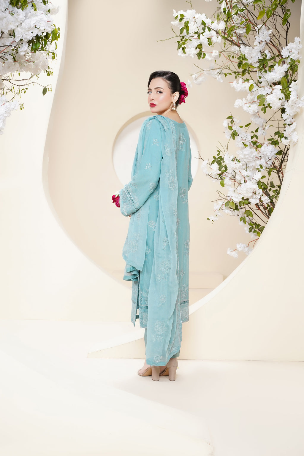 Husan e Jahan - Luxury Chiffon Outfit with Chiffon Dupatta