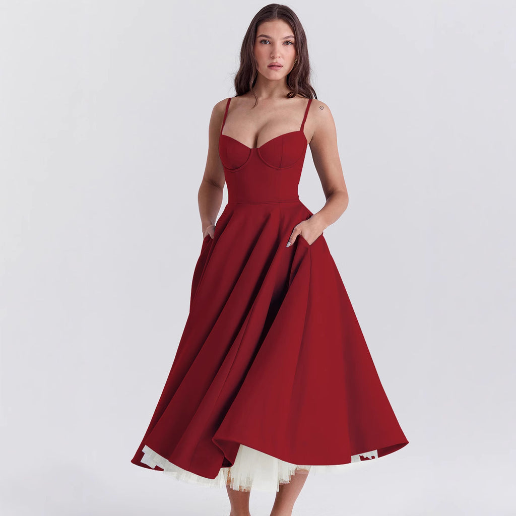 Mesh Maxi Double-layer Slip Dress