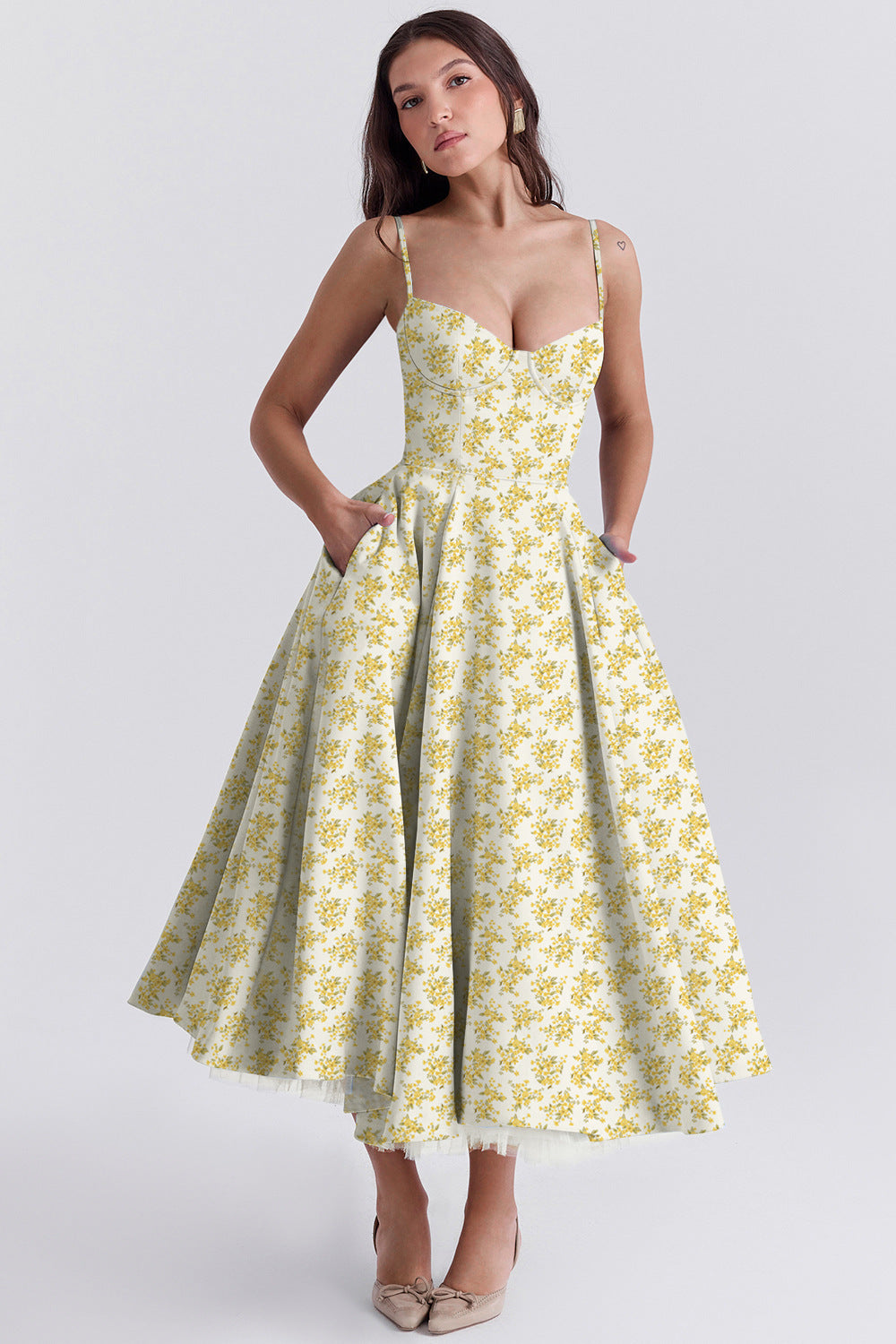 Mesh Maxi Double-layer Slip Dress