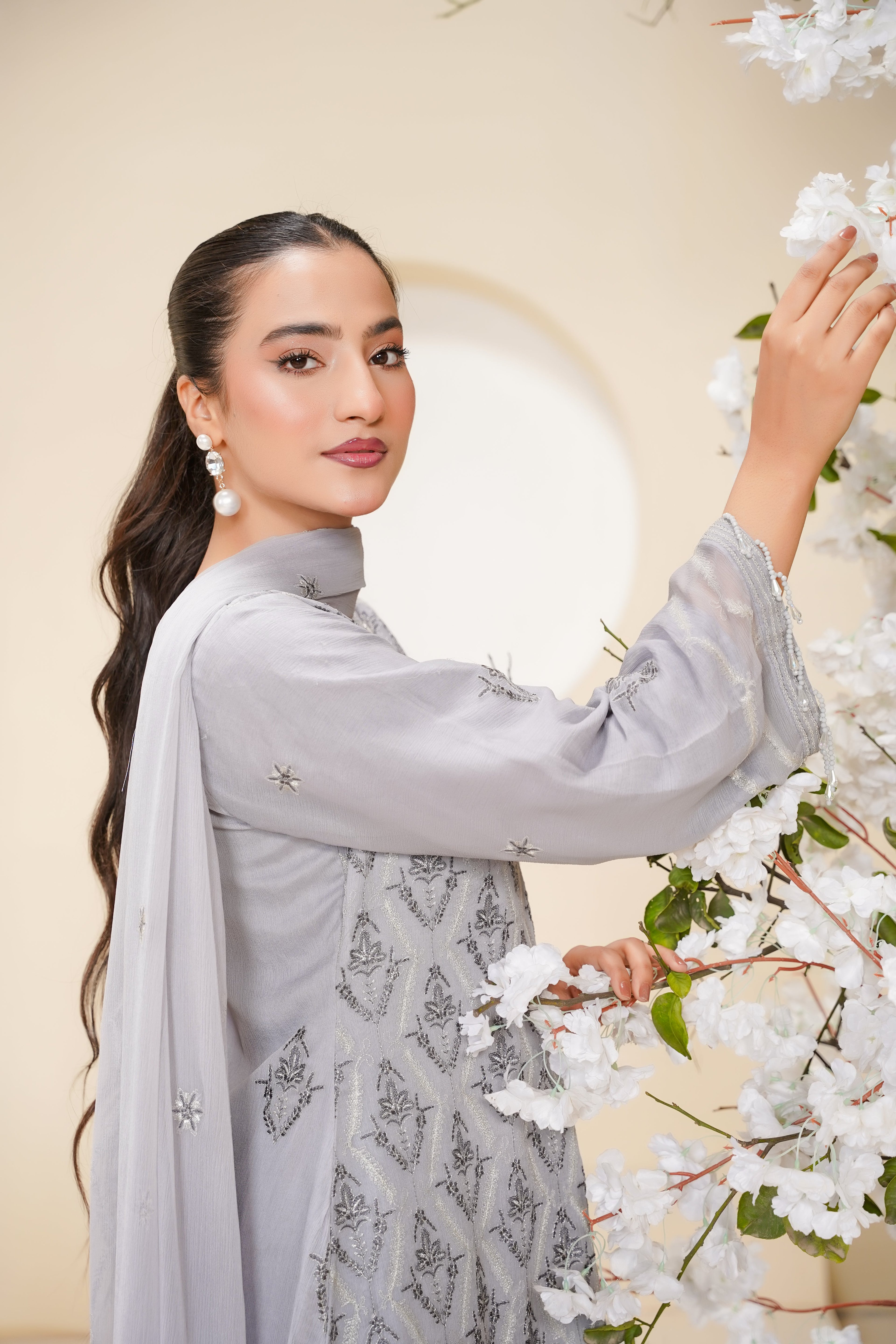 Husan e Jahan - Luxury Chiffon Outfit with Chiffon Dupatta