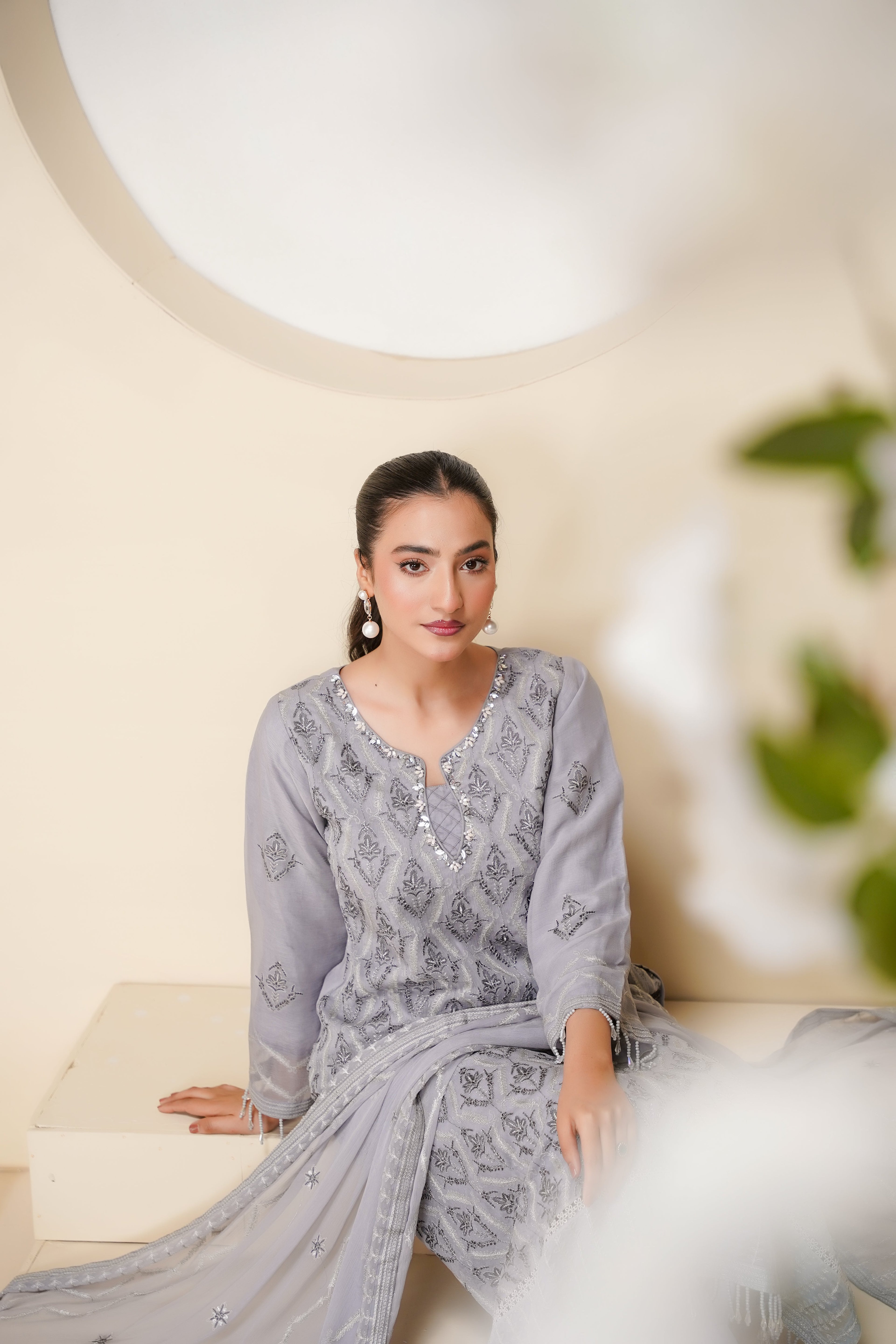 Husan e Jahan - Luxury Chiffon Outfit with Chiffon Dupatta