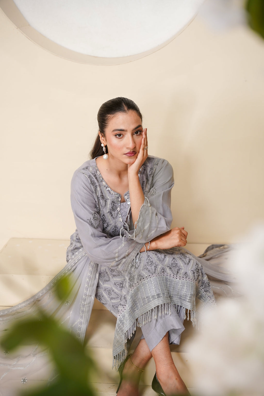 Husan e Jahan - Luxury Chiffon Outfit with Chiffon Dupatta