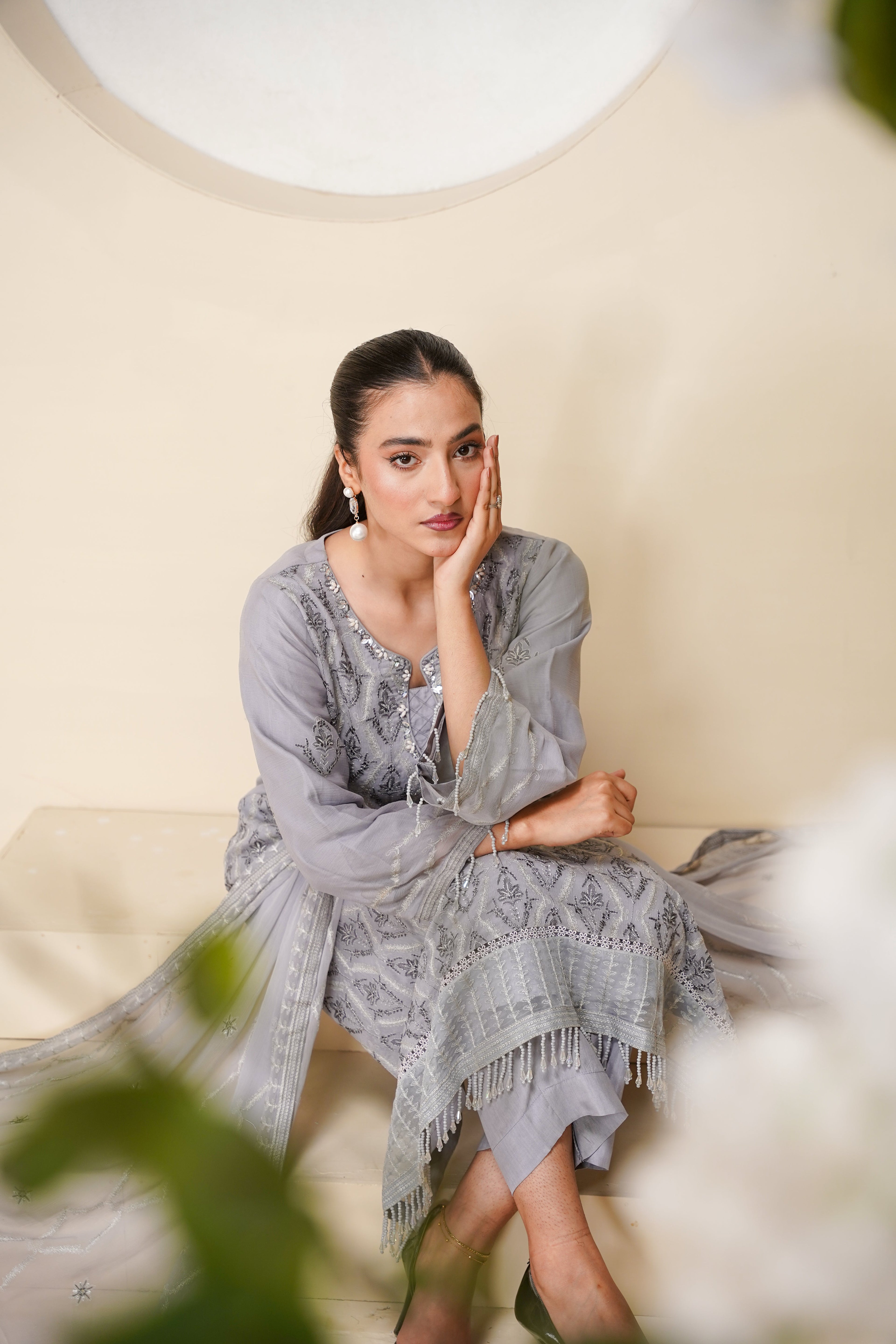 Husan e Jahan - Luxury Chiffon Outfit with Chiffon Dupatta