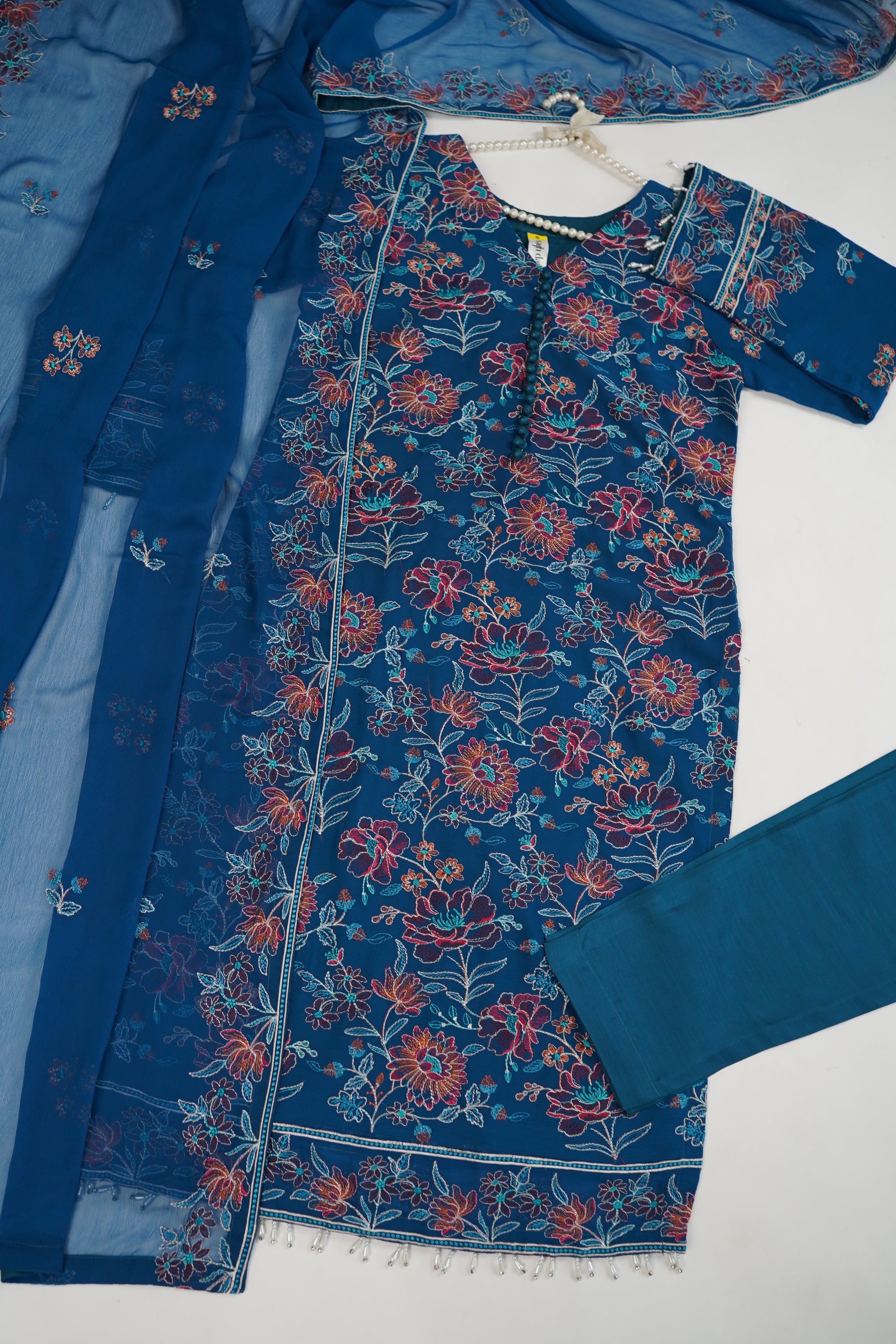 Husan e Jahan - Luxury Chiffon Outfit with Chiffon Dupatta
