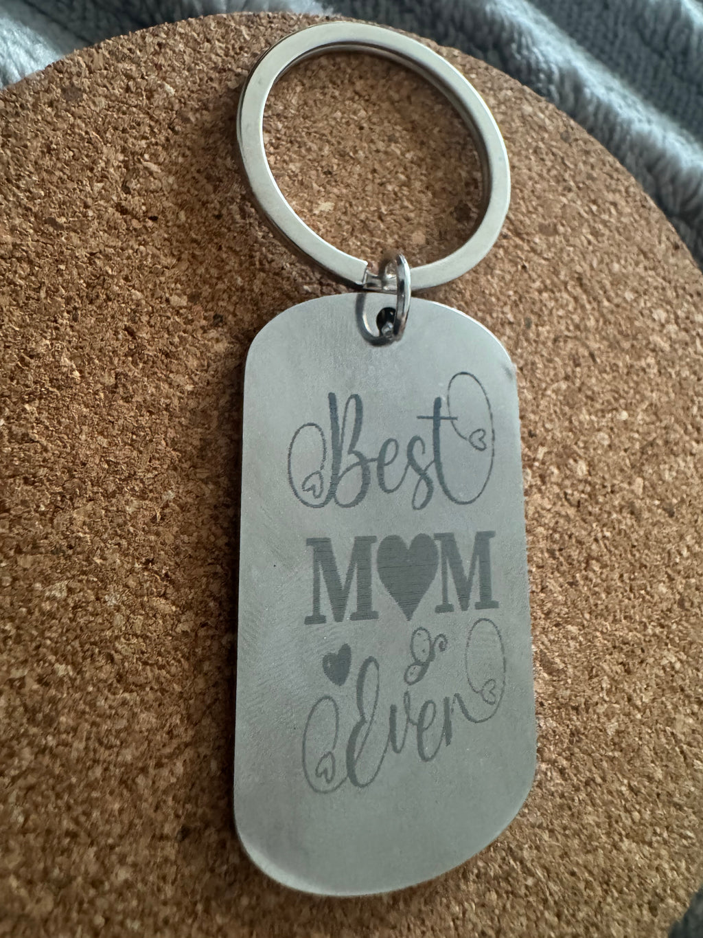 Engraved Steel Keyring