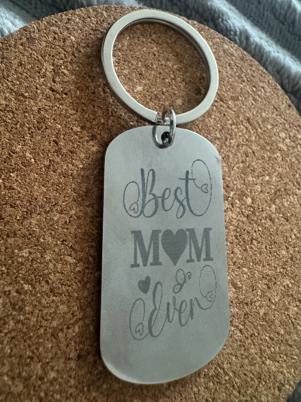 Engraved Steel Keyring
