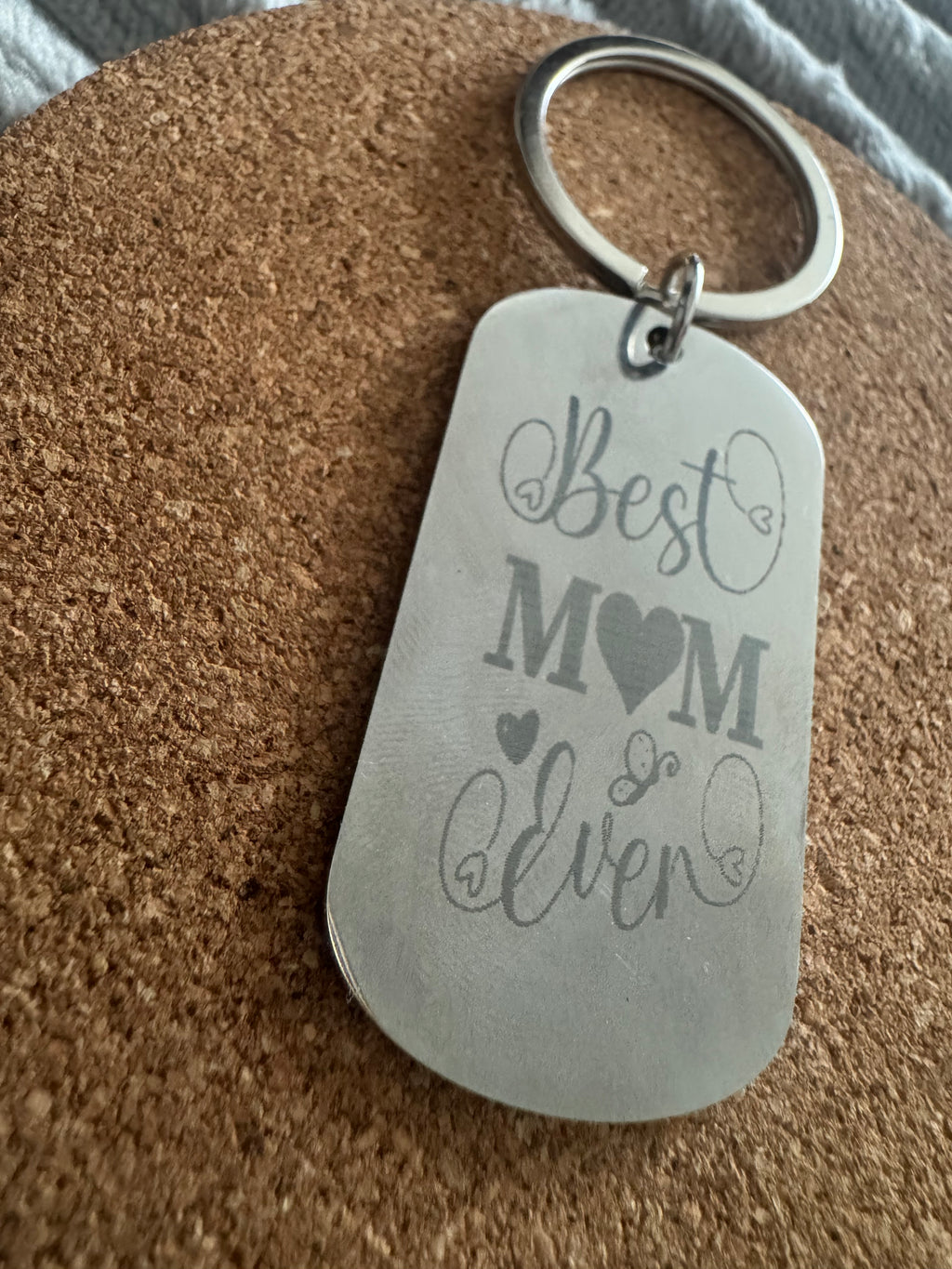 Engraved Steel Keyring
