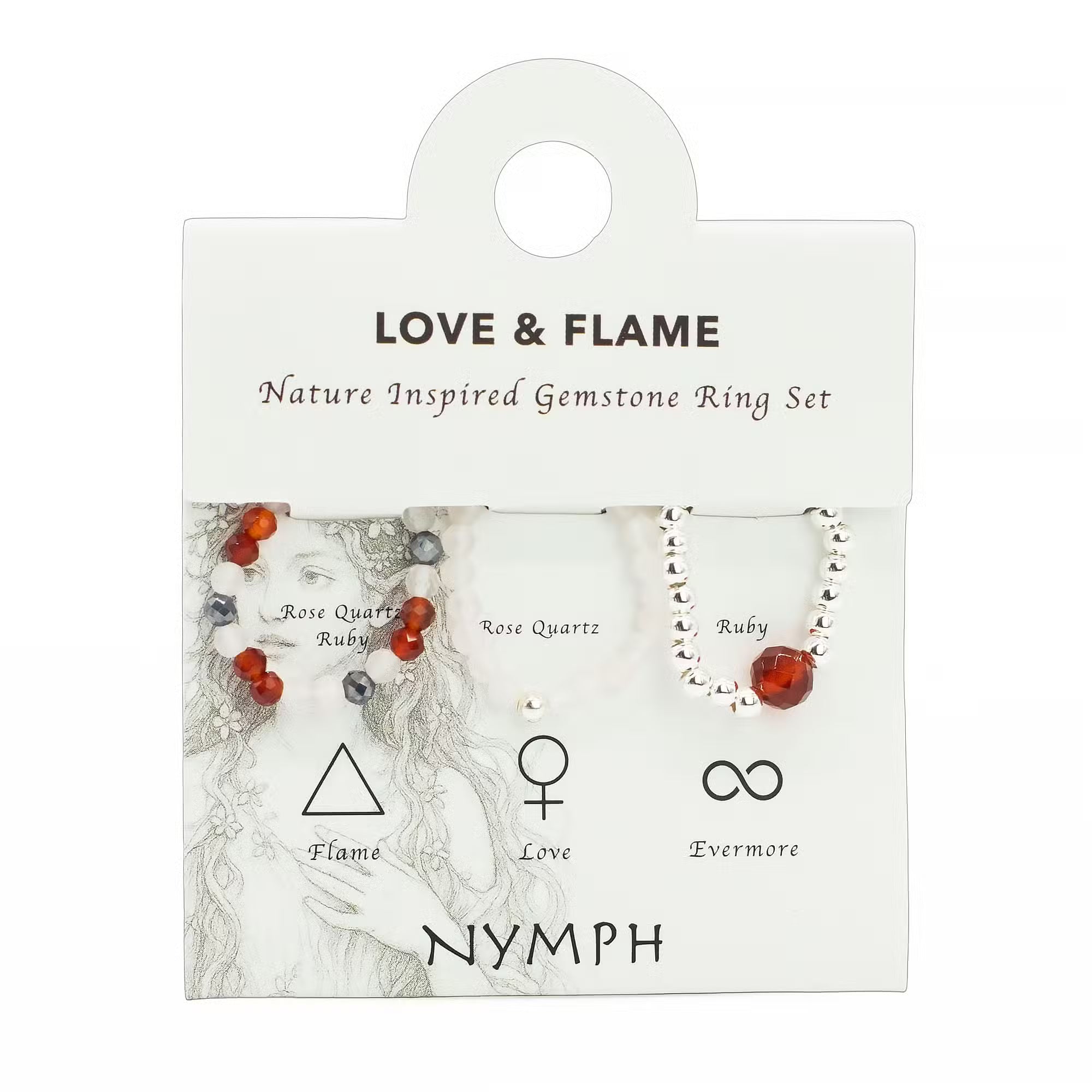 Nymph Spirit Gemstone Ring Set