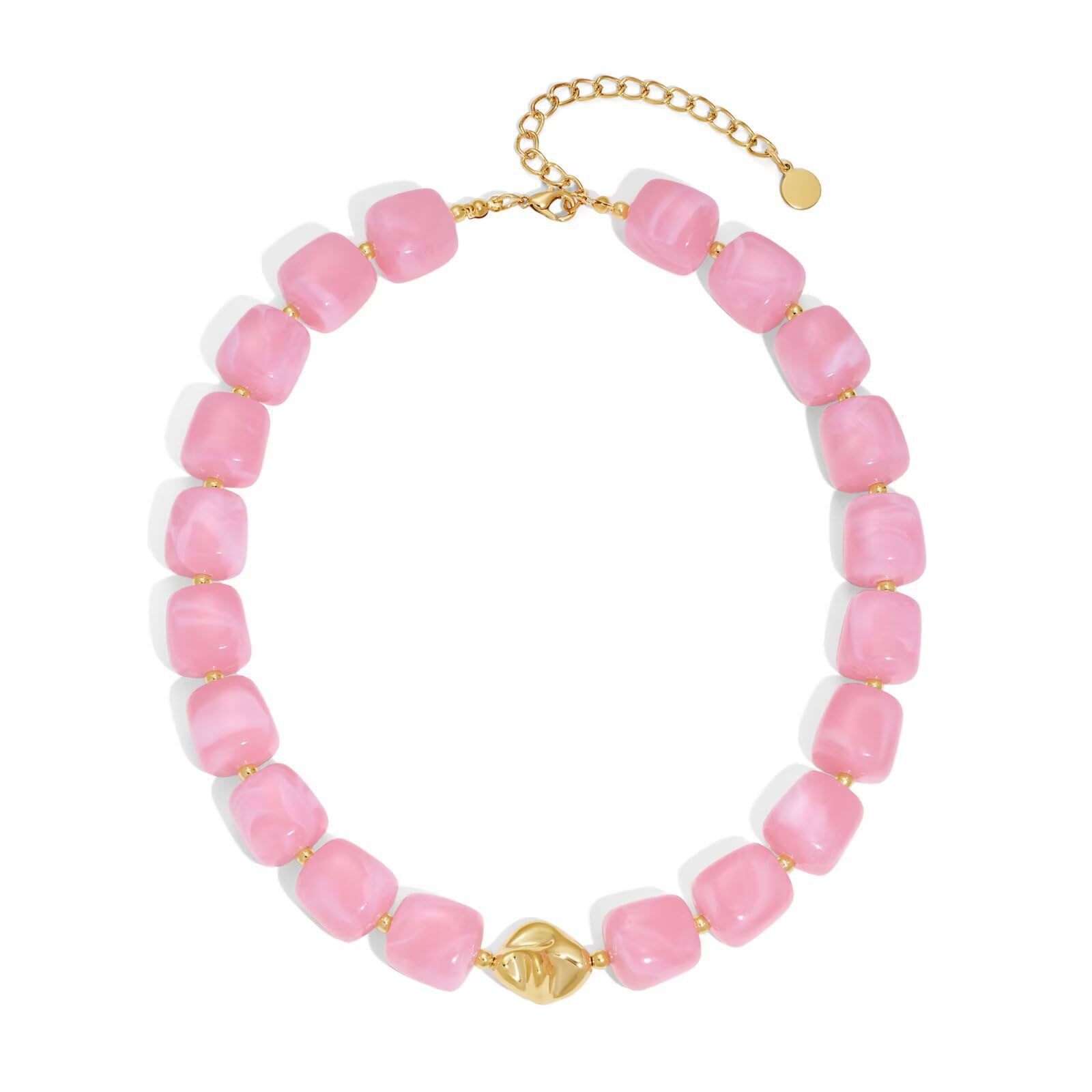 Bohemian-style Multicolor Resin Bead Necklace
