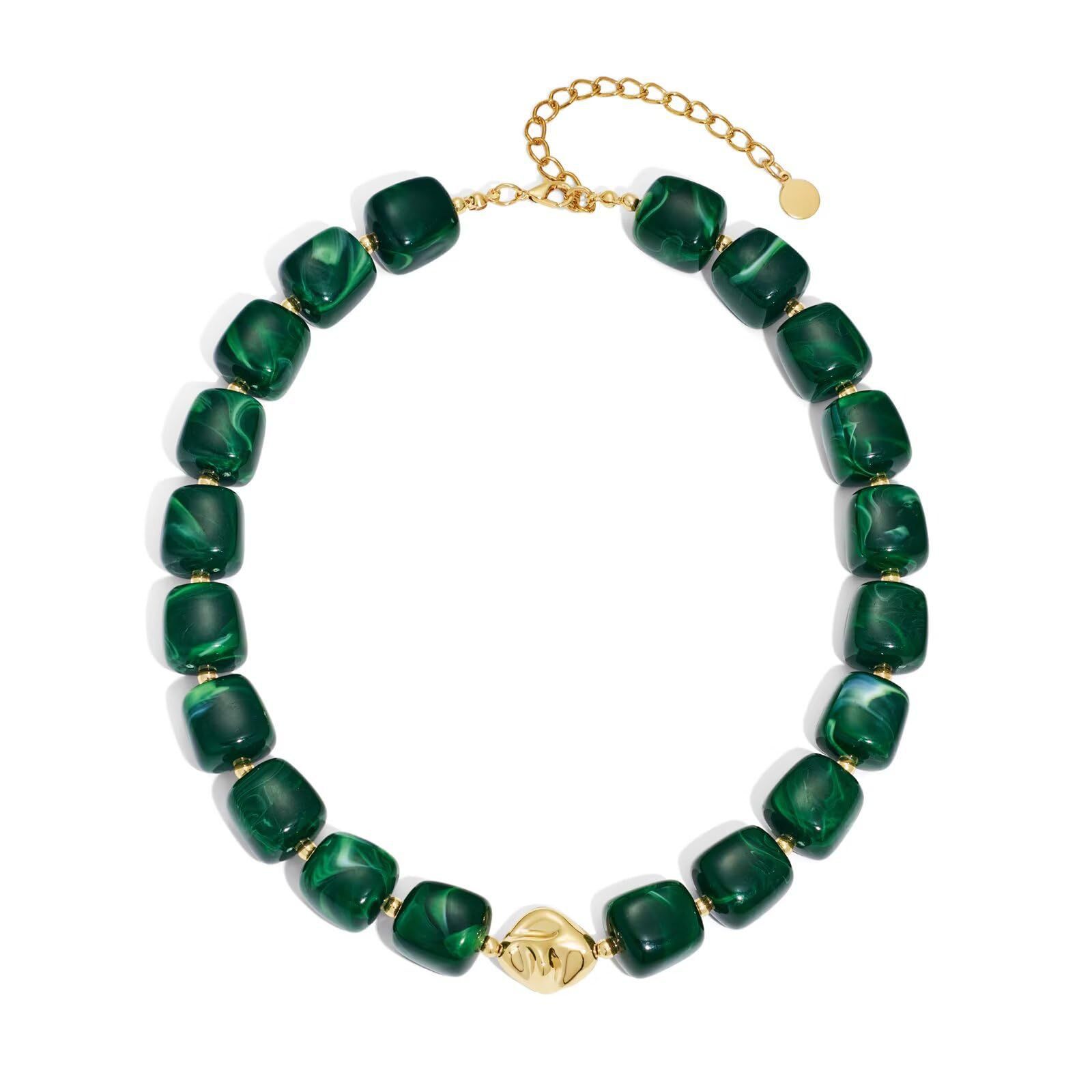 Bohemian-style Multicolor Resin Bead Necklace