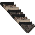 Dreamer Women's 10 Pack Animal Print Briefs Zebra Leopard Cotton Low Rise Knickers Set For Everyday Comfort And Breathability