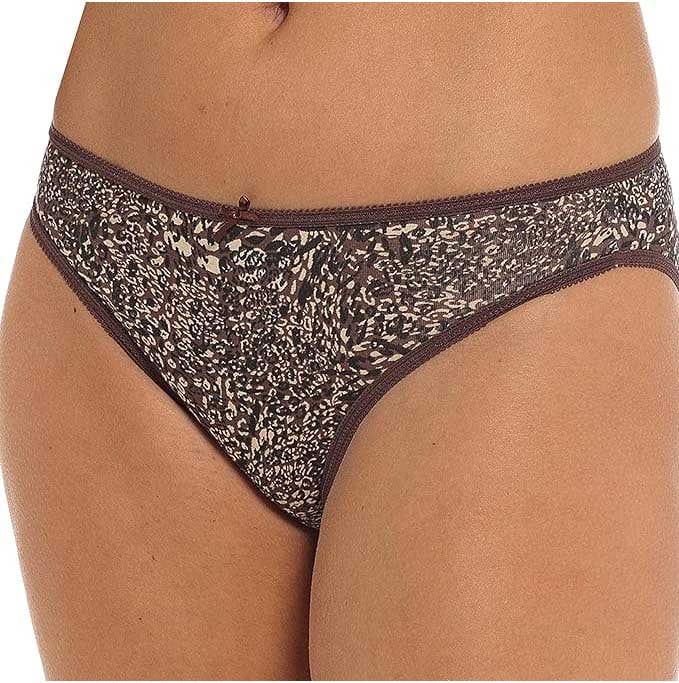 Dreamer Women's 10 Pack Animal Print Briefs Zebra Leopard Cotton Low Rise Knickers Set For Everyday Comfort And Breathability