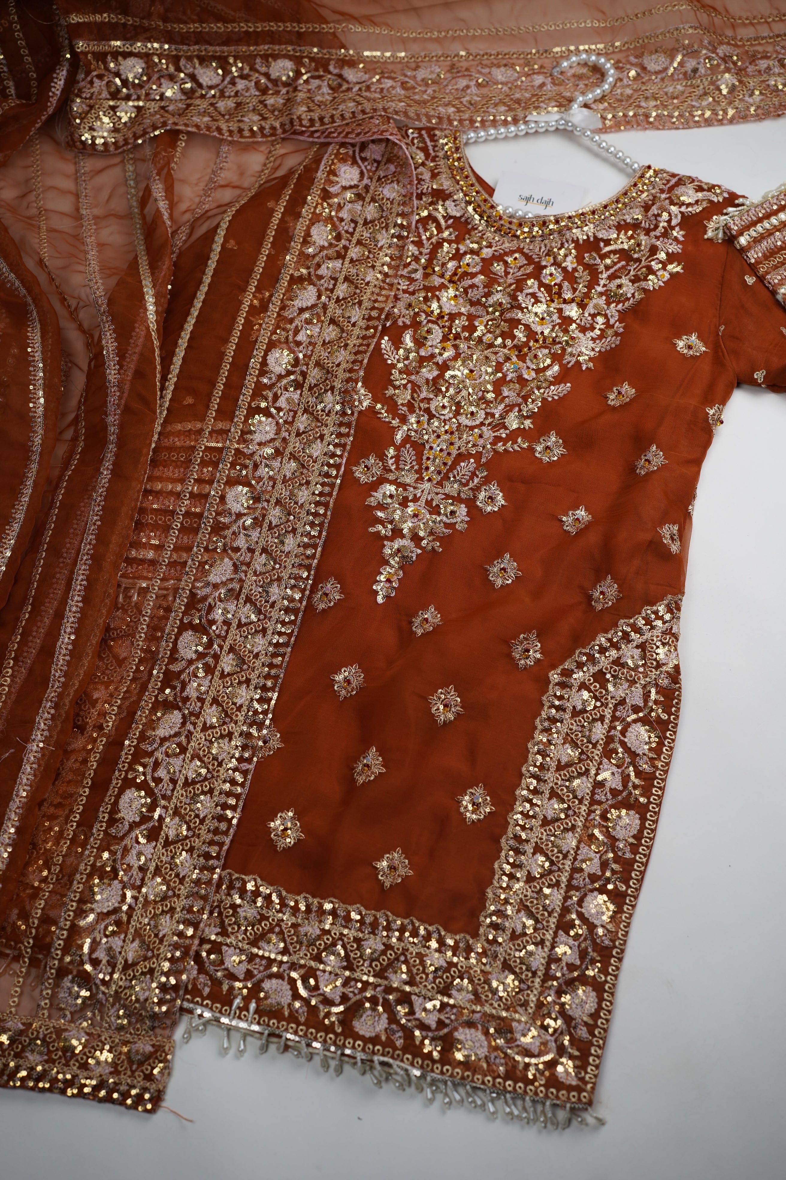 Tehwar - V4 - Luxury Festive Collection with Gharara - Organza - Ready to Wear -  SD10