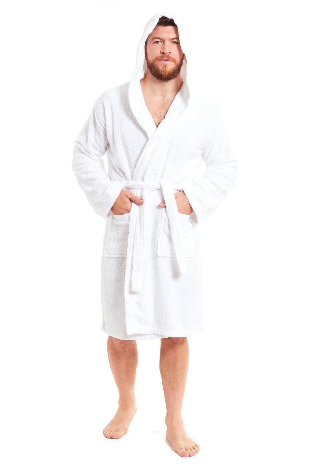 Sock Stack Unisex Bamboo Hooded Dressing Gown Towelling Bath Robe Super Soft For Men And Women Machine Washable Eco Friendly