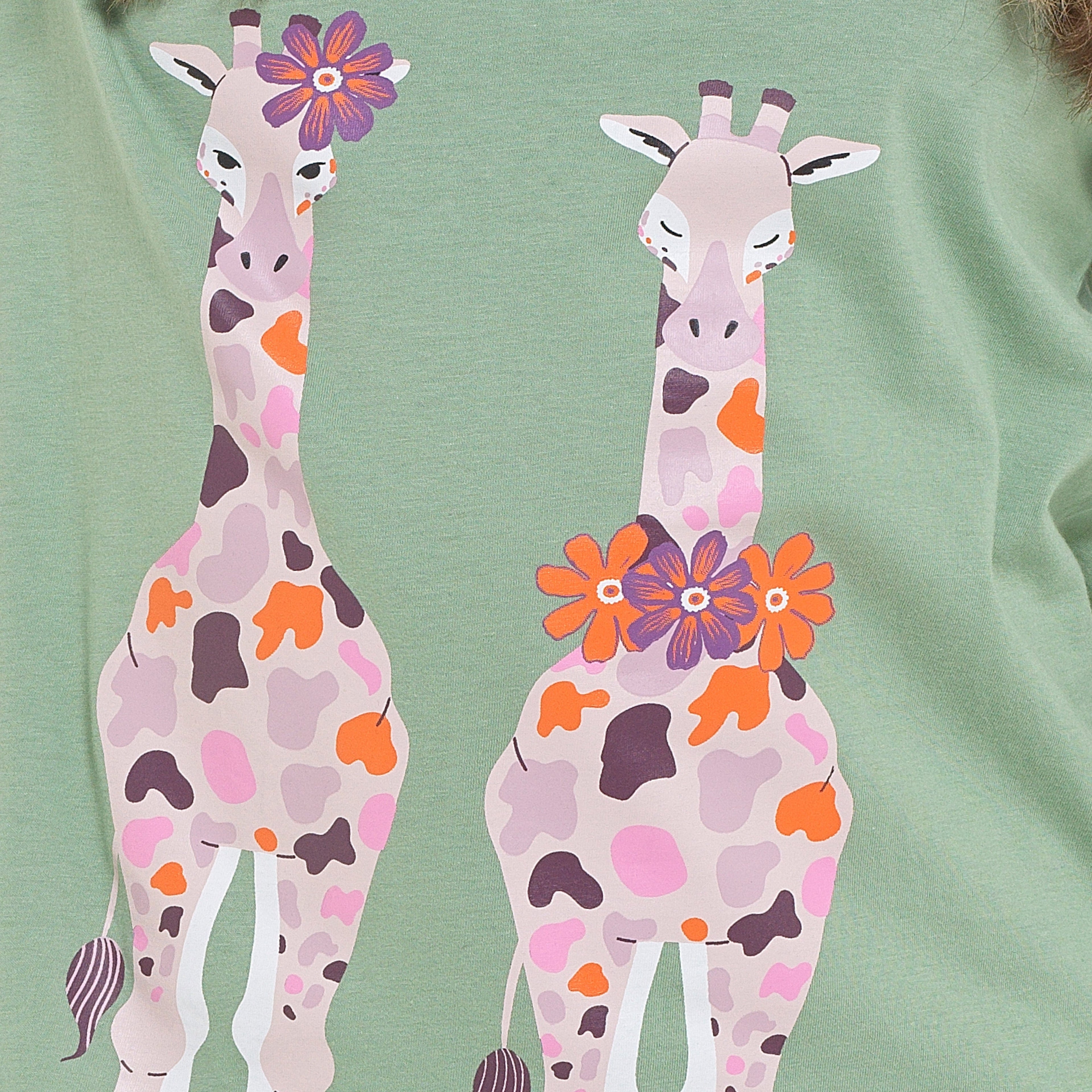 Daisy Dreamer Womens Giraffe Cotton Jersey Long Sleeve Pajama Set For Comfortable Soft Loungewear Sleepwear Summer Holiday