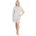Daisy Dreamer Womens Grey Short Pyjama Set With Button Up Top And Pockets For Cozy Sleepwear And Relaxed Fit Comfort Everyday